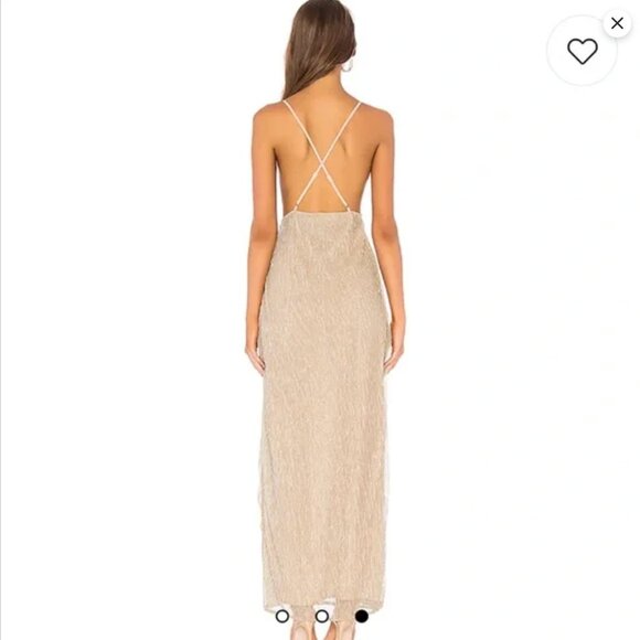 Superdown Hailee High Slit Maxi Dress in Champagne - XS - Picture 2 of 12